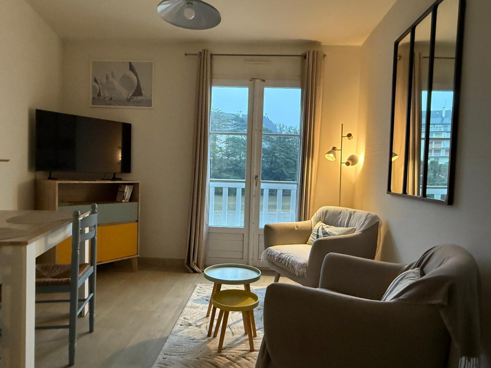 Appartement T2 Vue Sur La Riviere Avec Garage Privatif - Port De Saint-Goustan Auray Esterno foto
